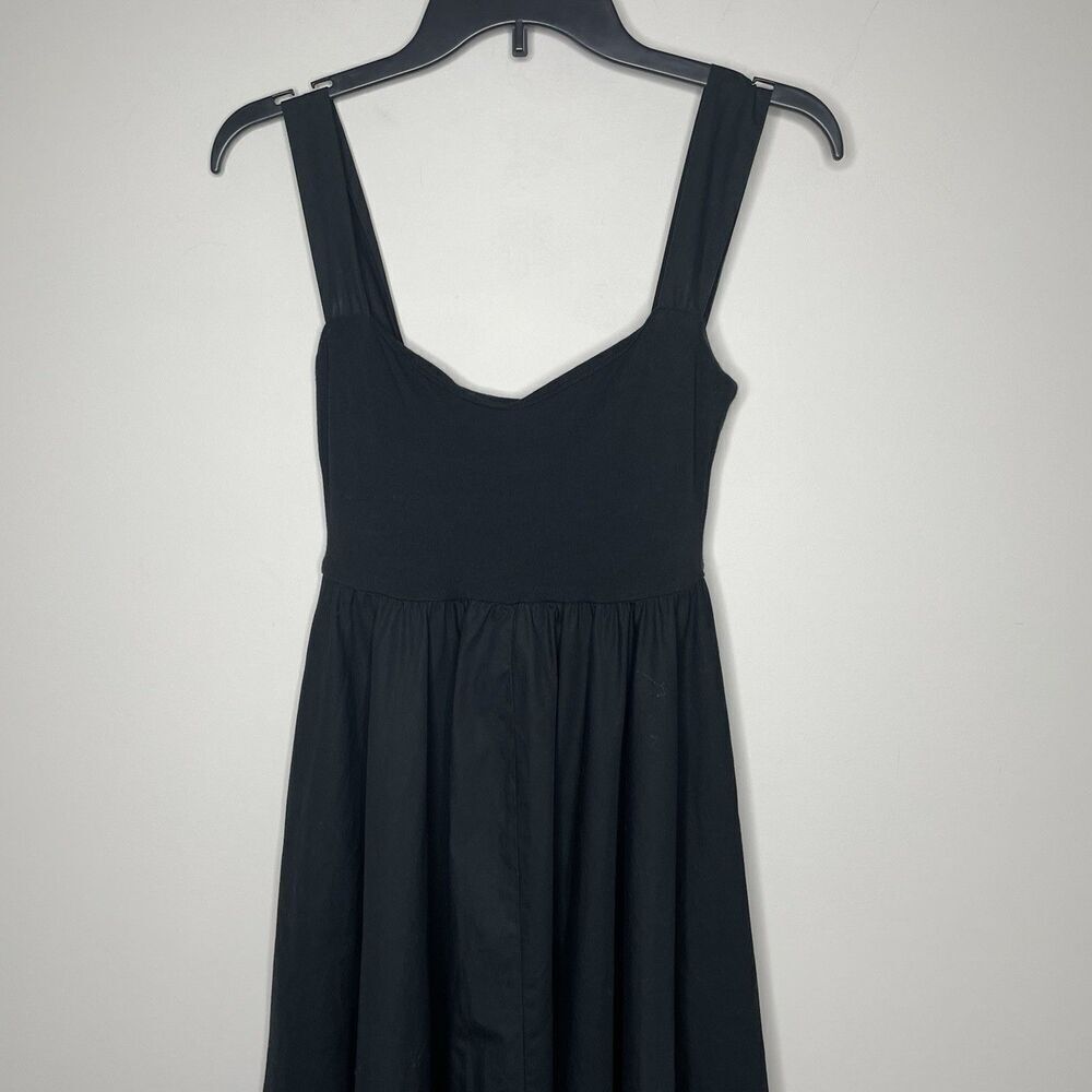 J.CREW Tank Midi Dress Women XXS Poplin Skirt NEW Black A-Line Pockets CA647 - Picture 6 of 16